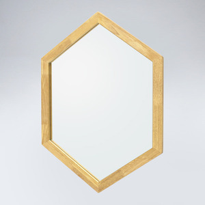 육각 원목 거울(메이플)화장실거울/벽거울