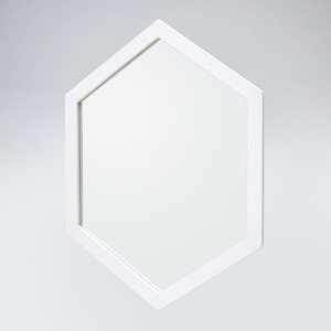 [GL]육각 원목 거울(화이트)