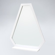 [GL]트라이앵글 원목 선반형 거울(화이트)